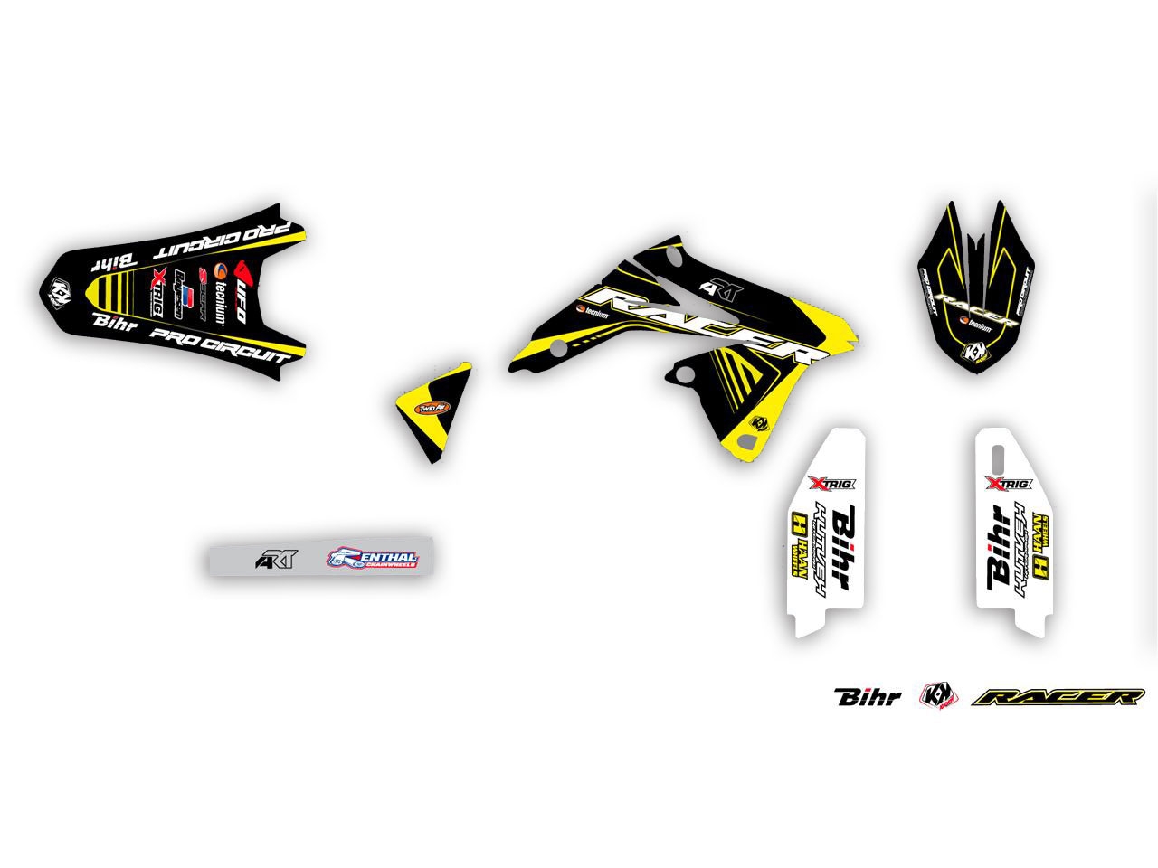 Kit déco Kutvek Racer Suzuki 250 RM-Z 10-18 jaune