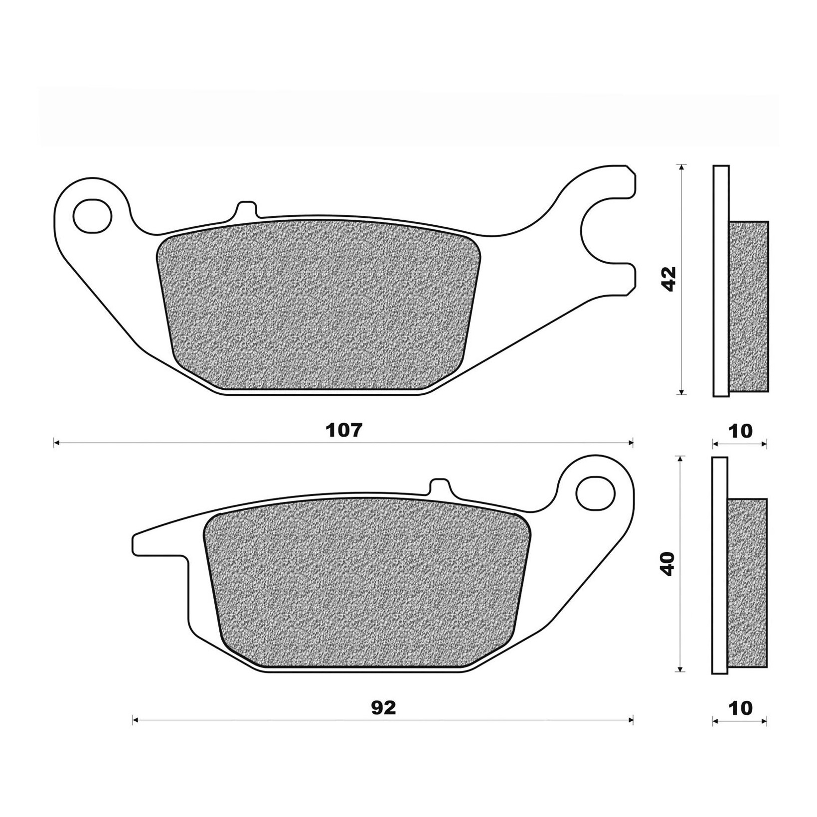 Plaquettes de frein Newfren performance series arrière pour Honda 125