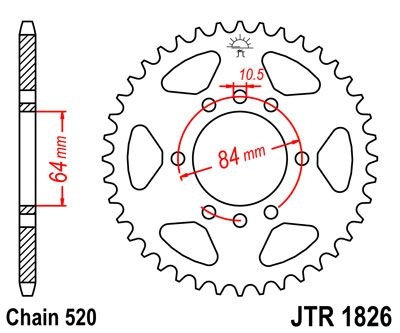 Couronne JT Sprockets Acier pas 520 39 dents - Pour Suzuki T20 250 196