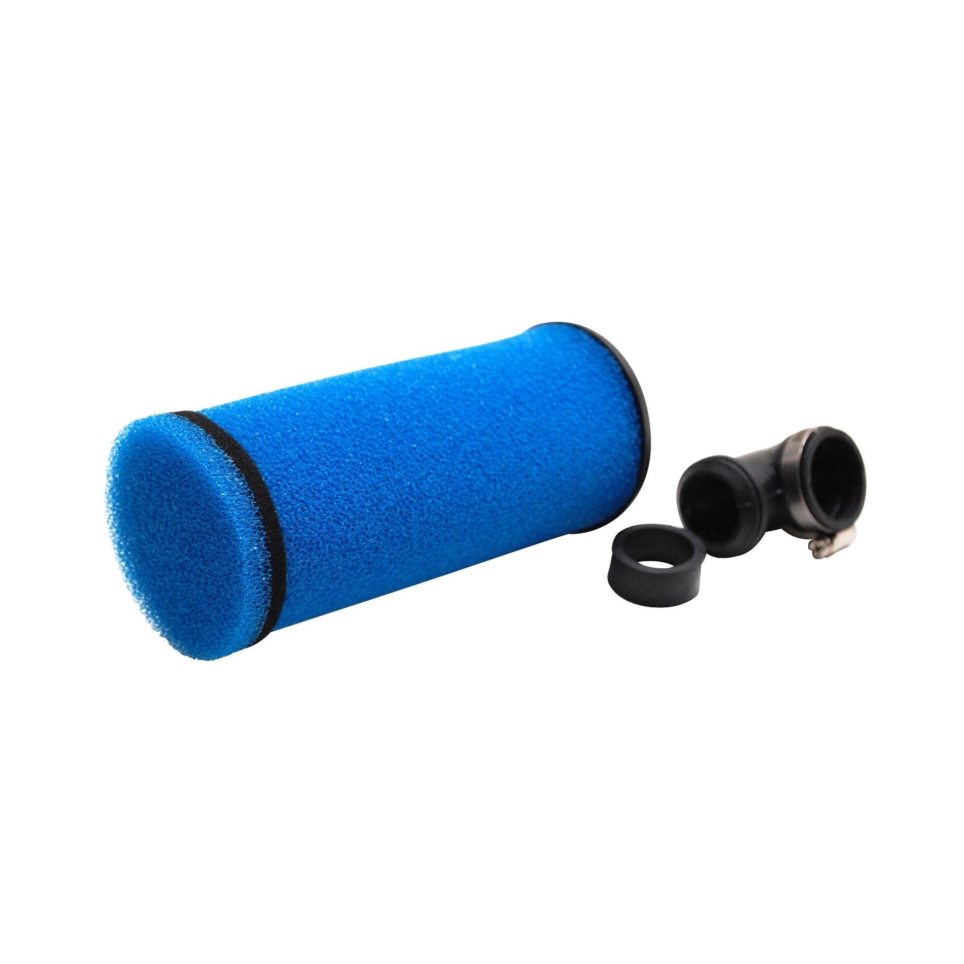 Filtre à air Replay double mousse long bleu coude 90 D. 35/28