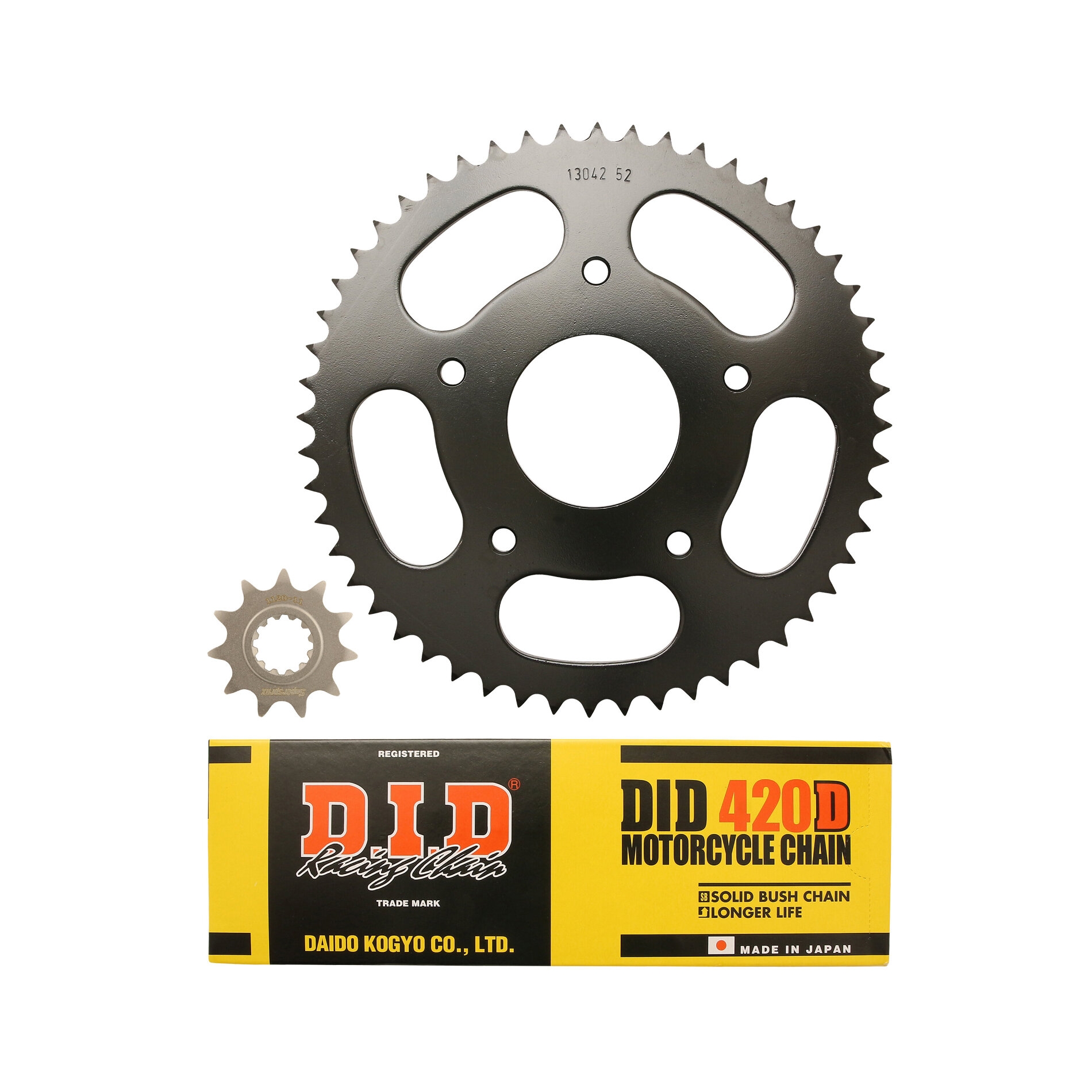 Kit chaîne DID acier Rieju 50 MRX / SMX Roues Bâtons 08-10