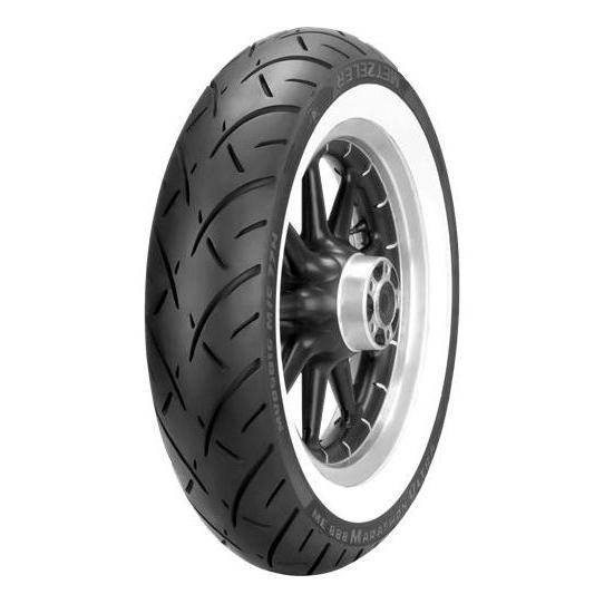Pneu custom avant Metzeler ME 888 Marathon Ultra flancs blancs 130/90-