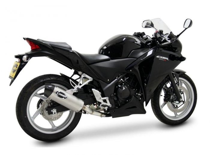Ligne laser Hotcam inox silencieux Carbone Honda CBR 125 04-10