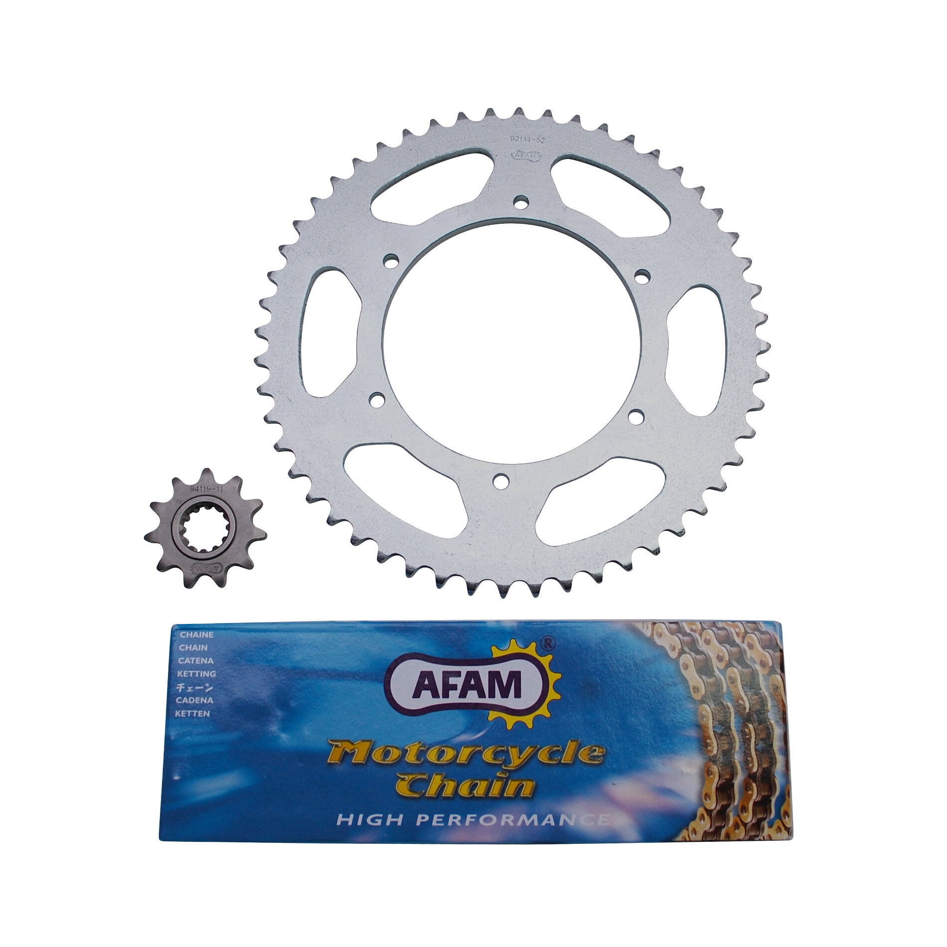 Kit chaîne Afam pas 420 11x52 démultiplication d'origine XR6