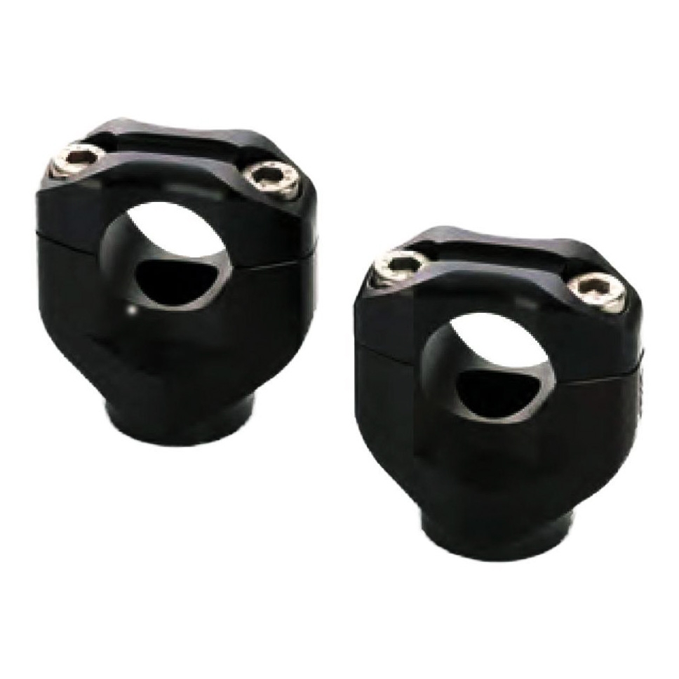 Pontet de guidon LSL Black Bar Mounts noir Ø 28 mm réhausse 25 mm Yama