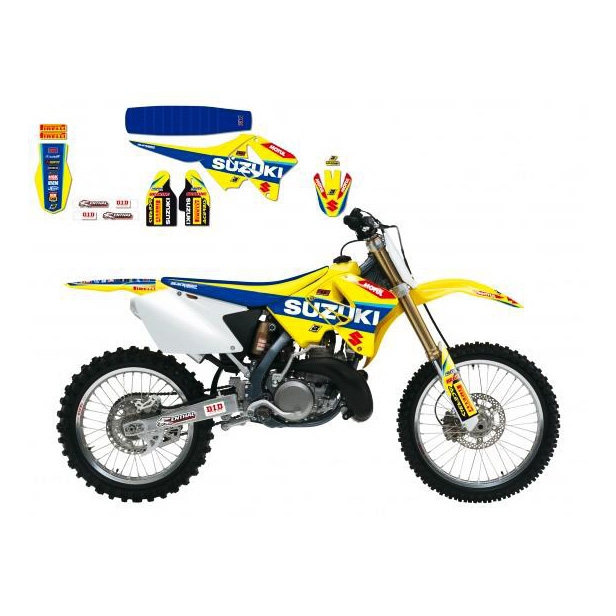 Kit déco + Housse de selle Blackbird World MXGP réplica 2017 Suzuki 25