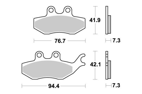 Plaquettes de frein SBS céramique 173HF