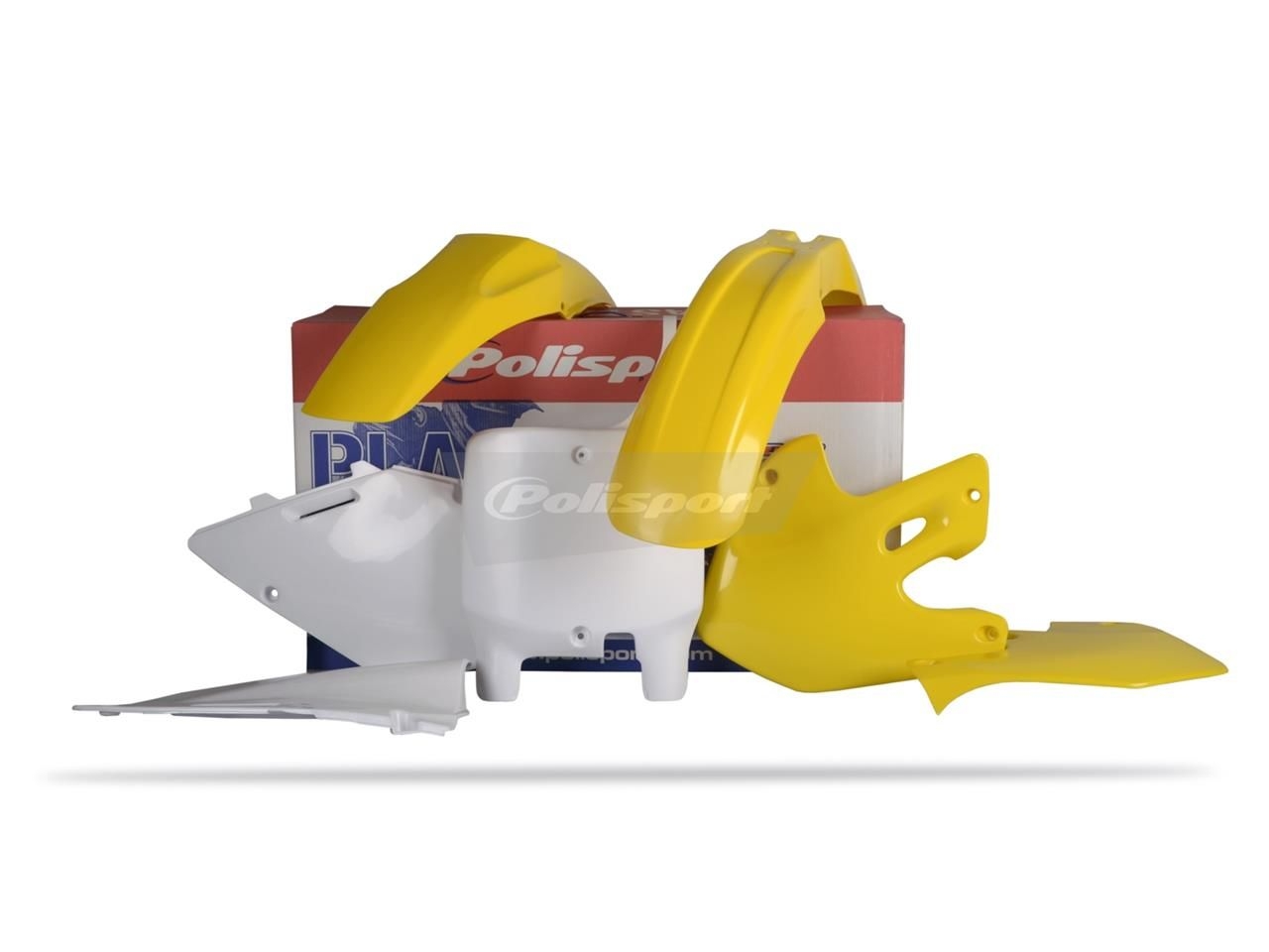 Kit plastique Polisport Suzuki 250 RM 99-00 (jaune-blanc origine)