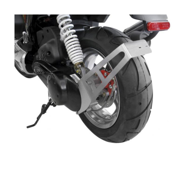 Support plaque immatriculation alu Scooter Peugeot - Latéral