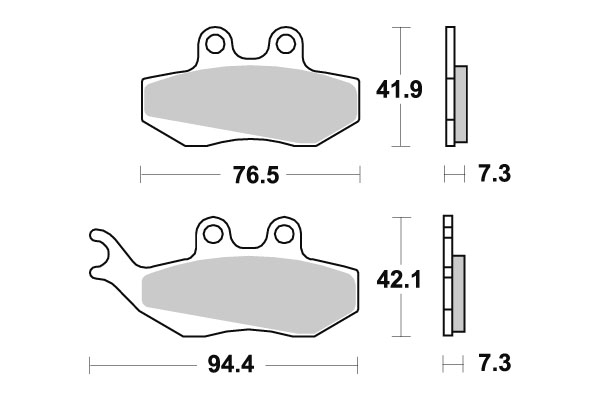 Plaquettes de frein SBS céramique 120HF