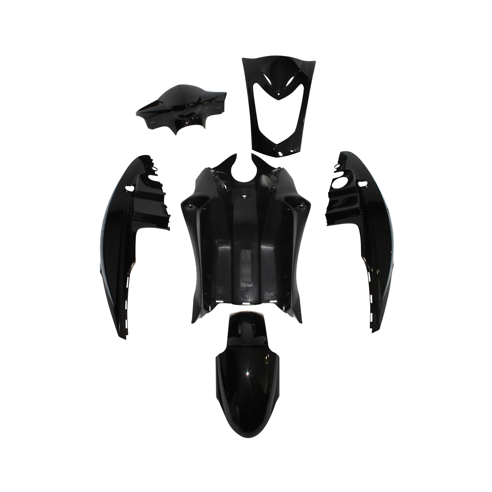 Kit carrosserie 7 pièces noir brillant adaptable Agility