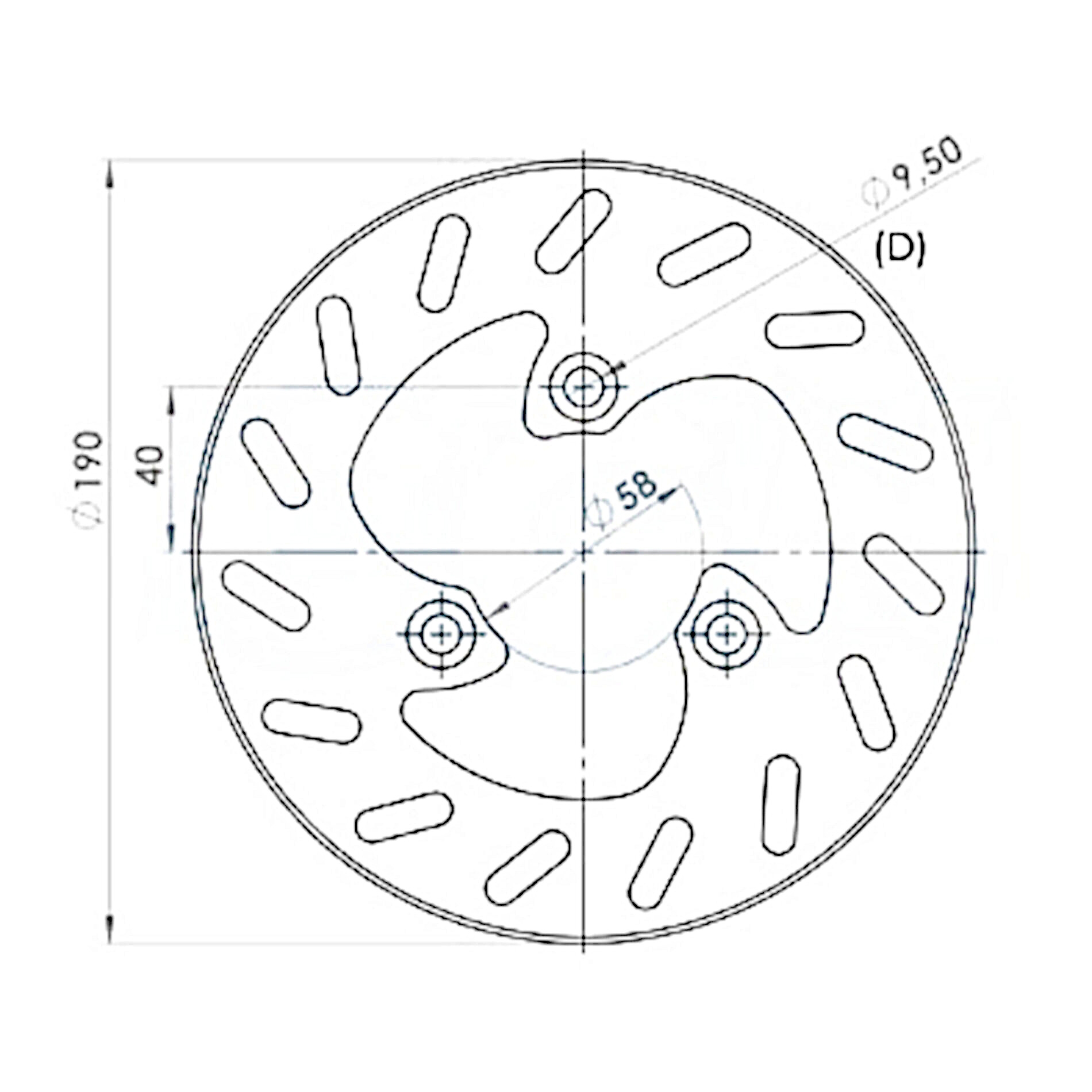 Disque de frein avant NG Brake Disc Piaggio NRG / Typhoon - 007
