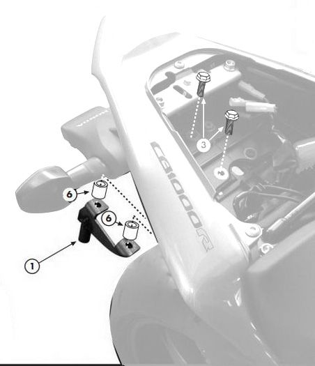Kit fixation Givi TE1101 Honda CB 1000 R 08-14