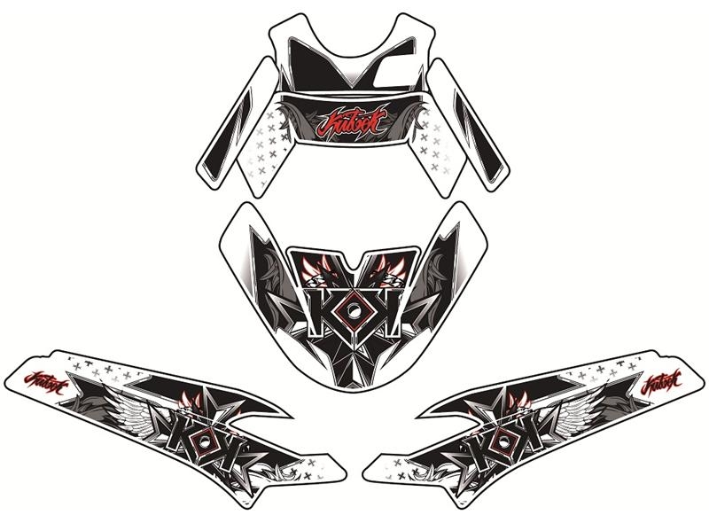 Kit déco Kutvek Demon rouge MBK Booster