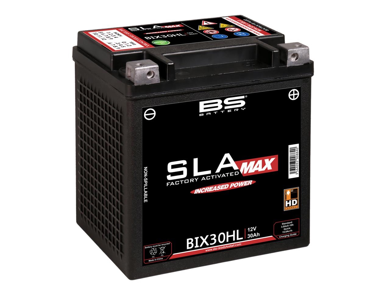Batterie BS BIX30HL sans entretien activée usine