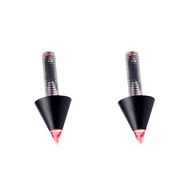 Paire d'Éclairages de Plaque Tun'R Leds Conique Rouge/Noir