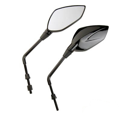 Paire de Rétroviseurs Tun'R Look D.8 Noir Tige Longue
