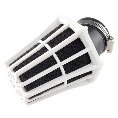 Filtre à Air Tun'R D28-35 Hexagonal Coude 30 Corps Blanc Mousse Noir