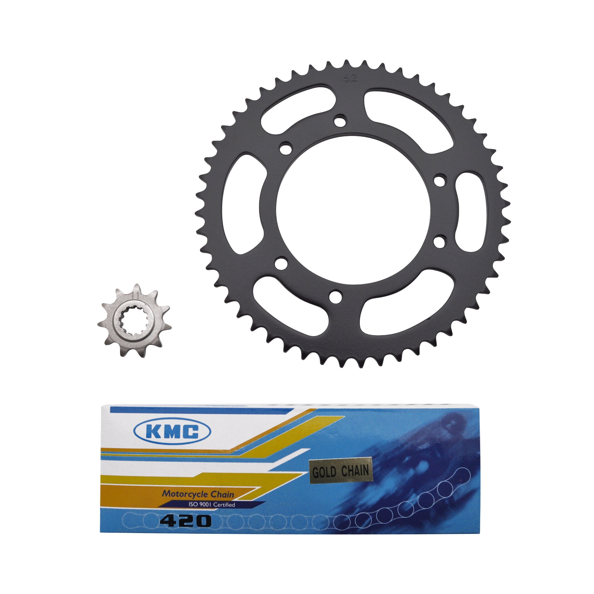 Kit chaîne 1Tek pas 420 11x52 alésage 105 mm adaptable XP6 2000>