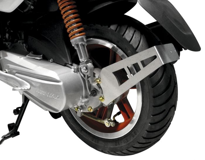 Support plaque immatriculation alu Scooter CPI - Latéral