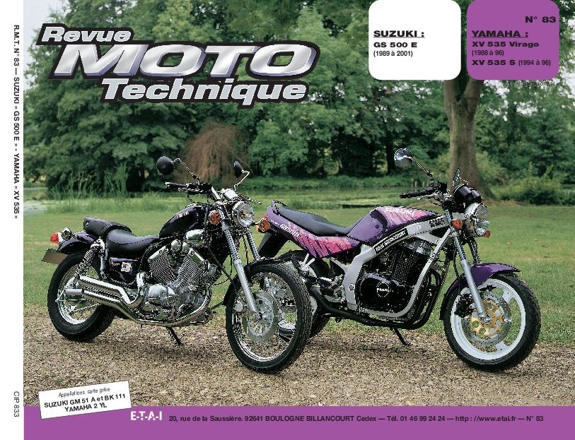 Revue Moto Technique 83.3 Suzuki GS 500 E / Yamaha XV 535 Virago