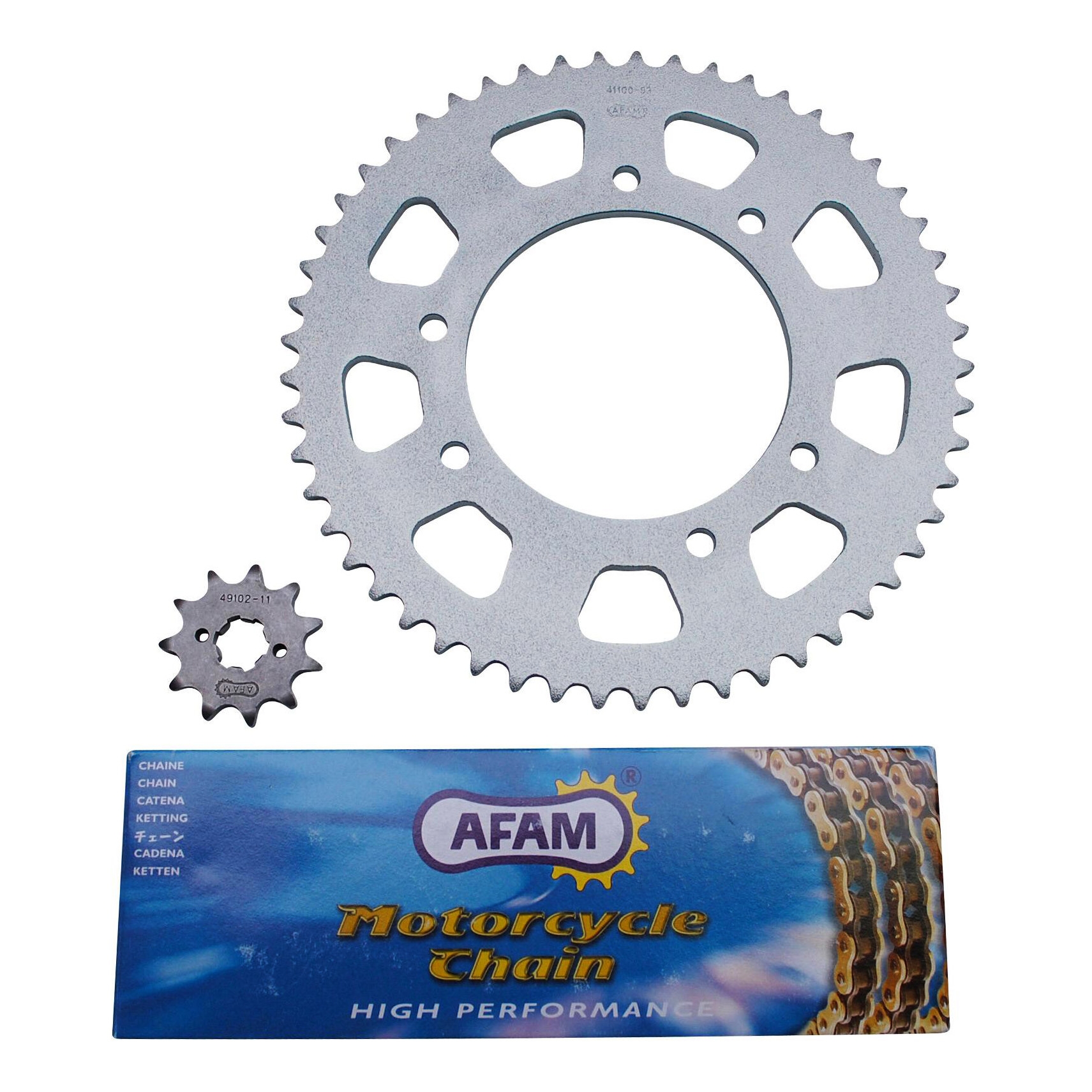 Kit chaîne Afam pas 420 11x53 alésage 102 mm adaptable senda drd r - d