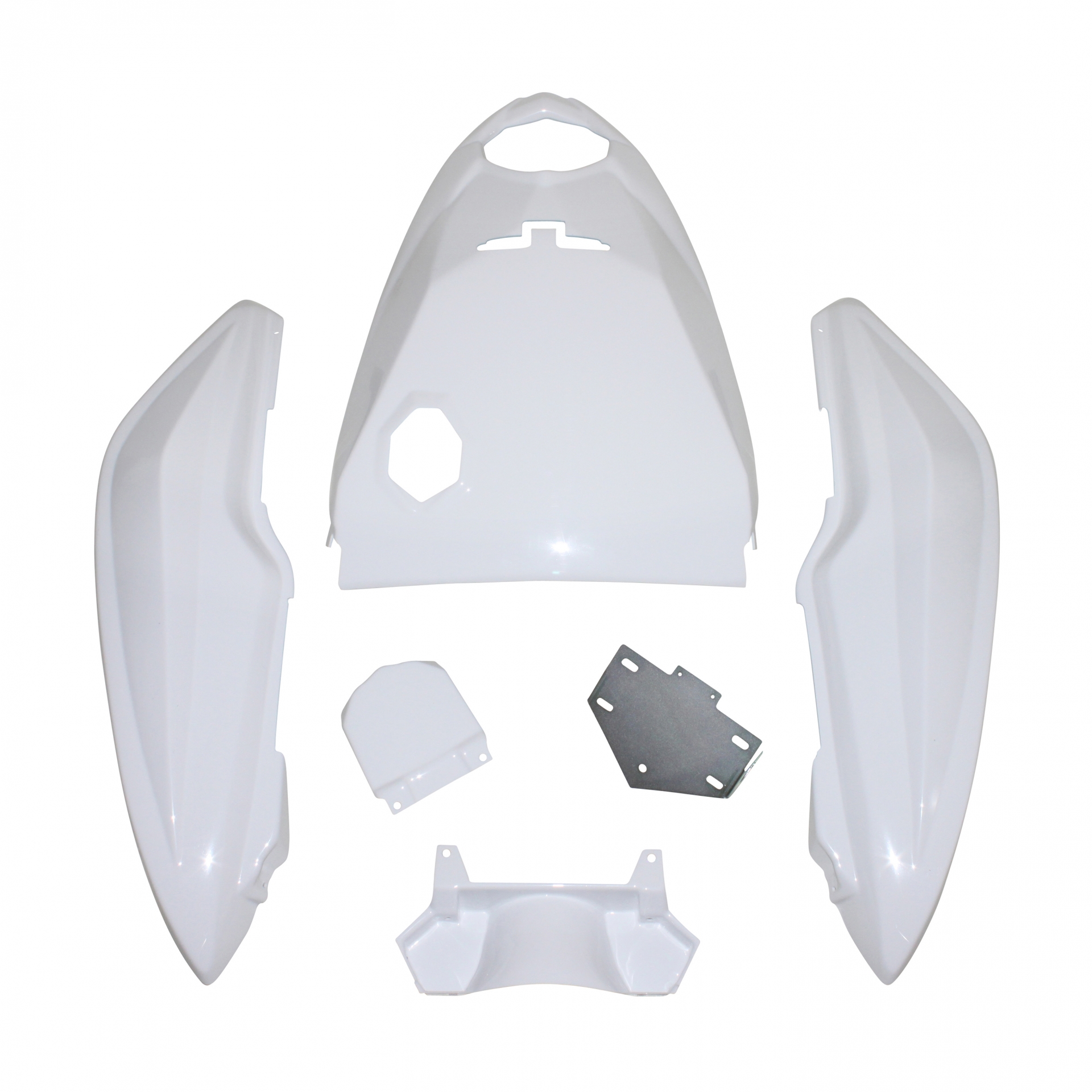 Coque arrière MTKT MBK 50 Nitro / Yamaha 50 Aerox 13- blanc