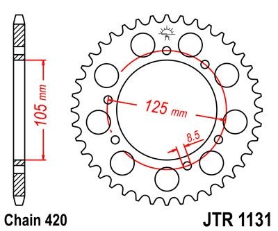 Couronne JT Sprockets Acier pas 420 48 dents - Pour MBK X-Limit SM 03-