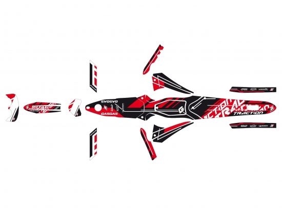 Kit déco Traction Blackbird Gas Gas TXT 300 PRO 12-14 rouge/noir