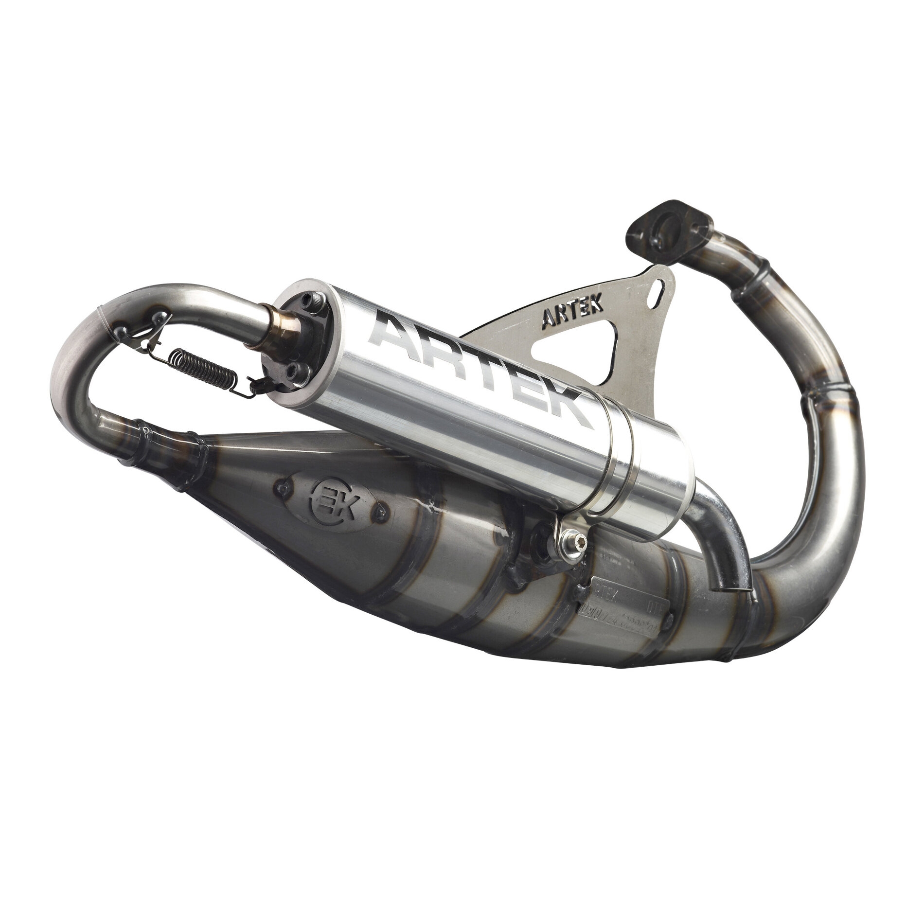 Pot Artek K2 Evo silencieux poli pour MBK Booster/Stunt/Yamaha BW's/Sl