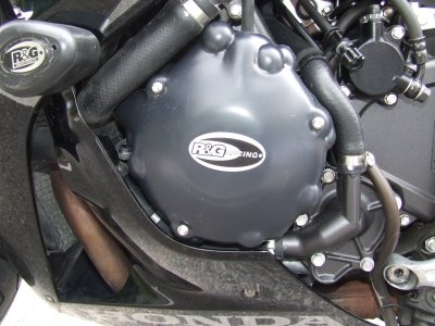 Couvre carter gauche R&G Racing noir Honda CBR 1000 RR 04-07