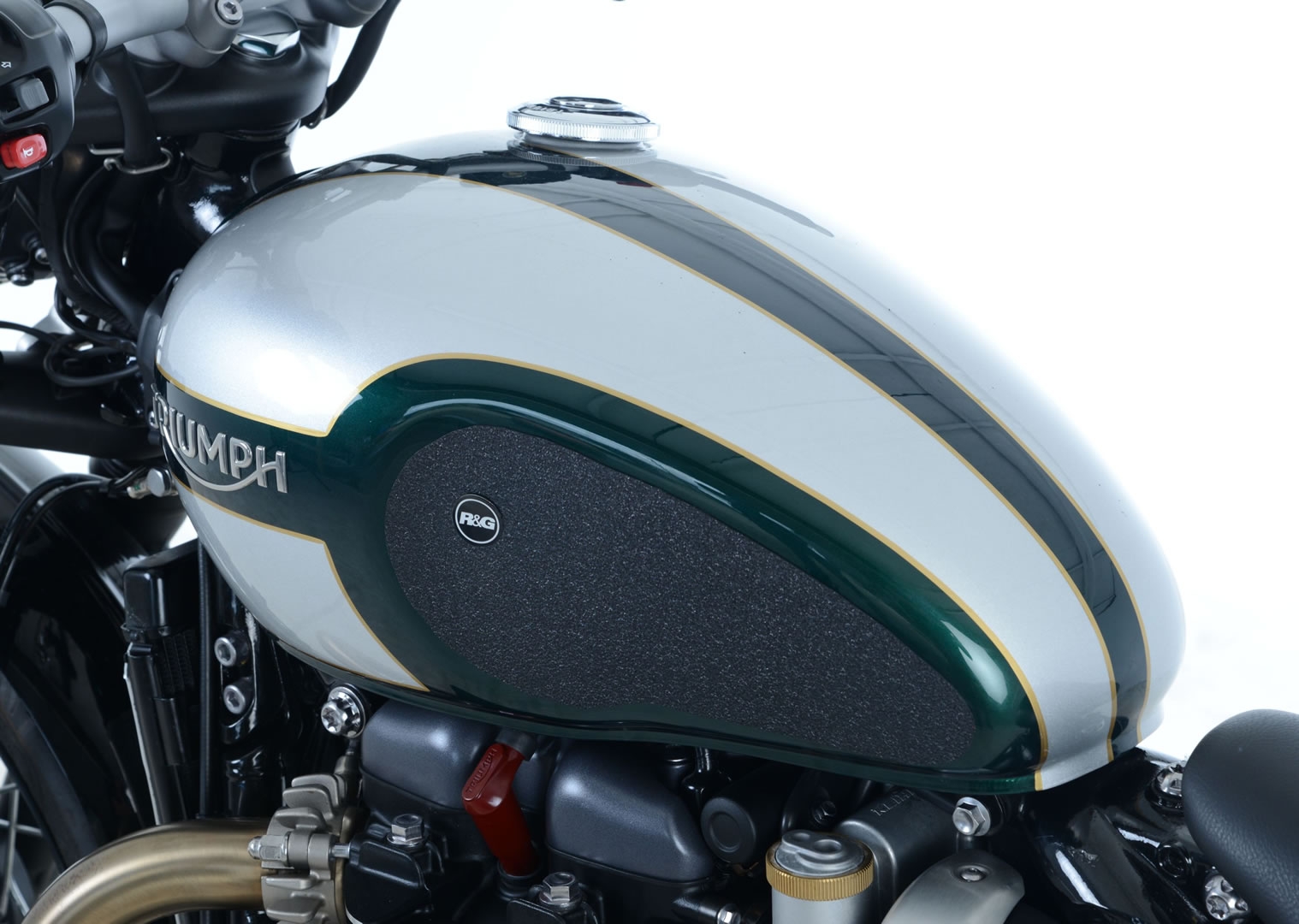 Kit grip de réservoir R&G Racing noir Triumph Bonneville Bobber 1200 1