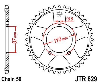 Couronne JT Sprockets Acier pas 530 43 dents - Pour Suzuki RF 600 R 93