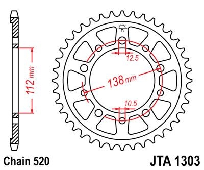 Couronne JT Sprockets Aluminium pas 520 50 dents - Pour Yamaha YZF-R1