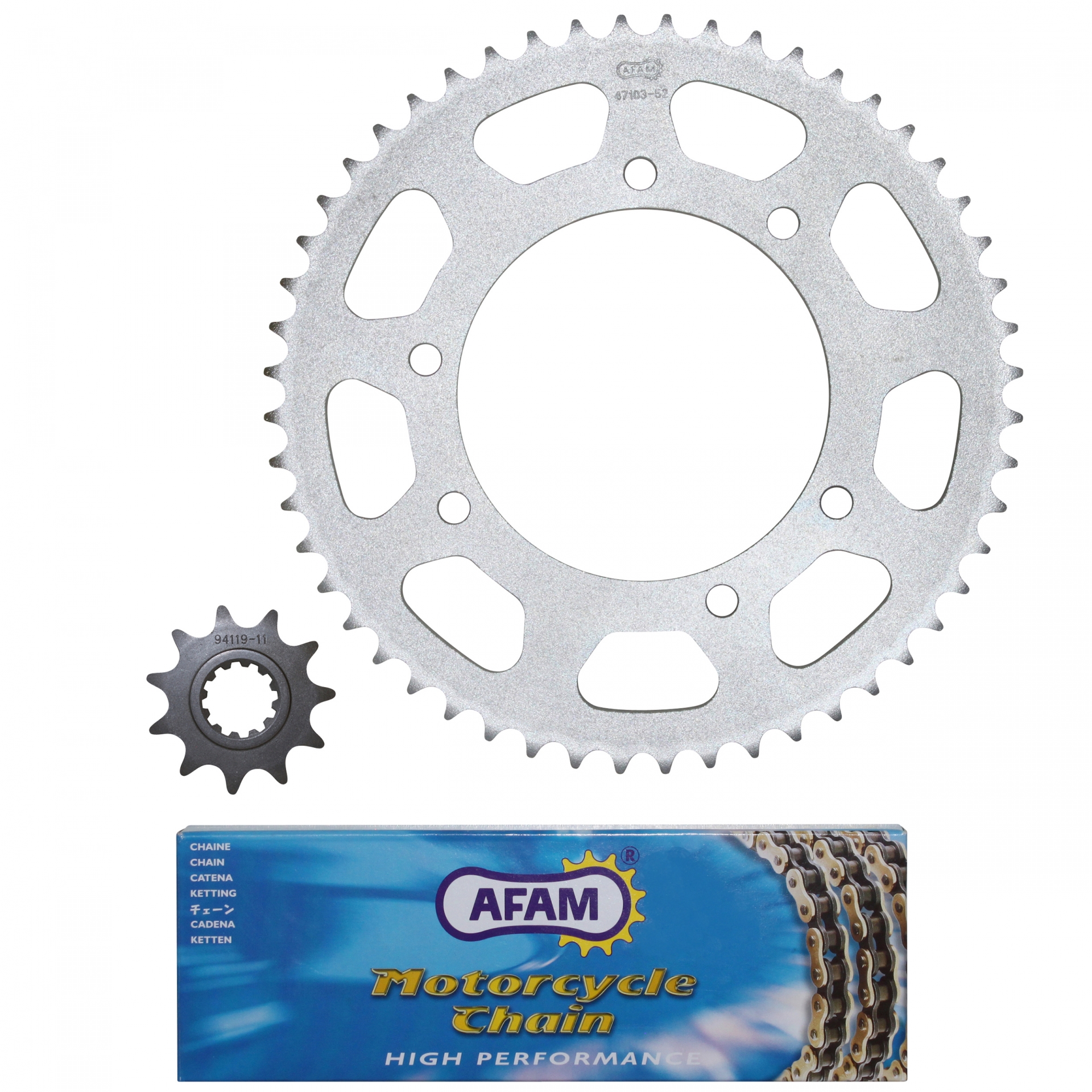 Kit chaîne Afam 11x52 Peugeot 50 XPS 04-06
