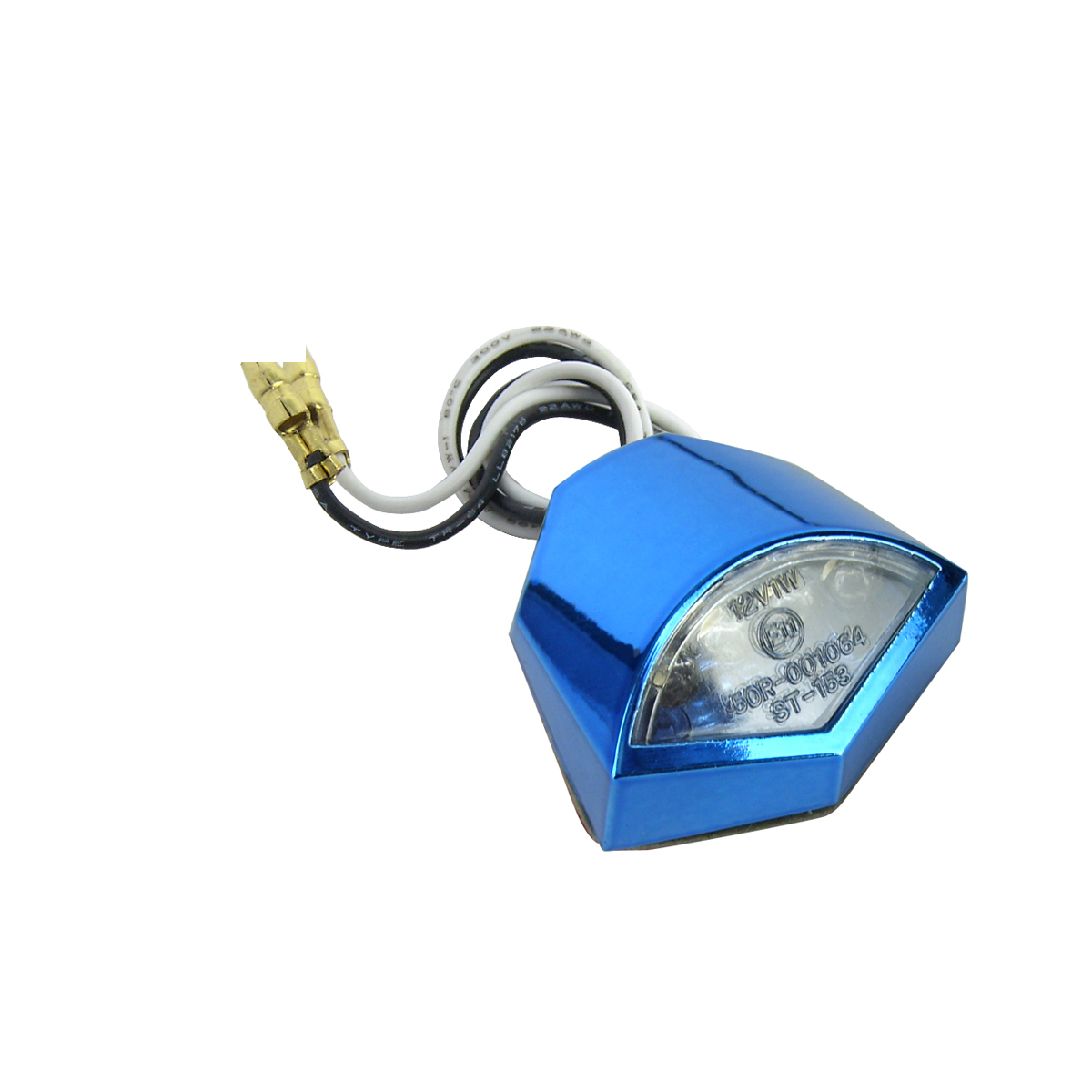 Feu éclairage de plaque homologué TNT hepta à leds bleu anodisé