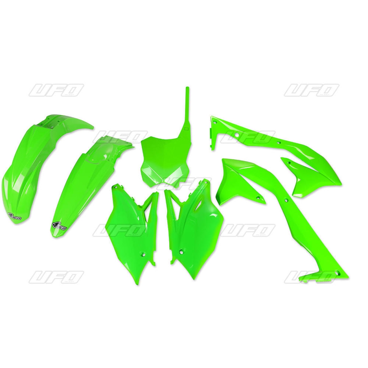 Kit plastique UFO Kawasaki 450 KX-F 16-17vert fluo