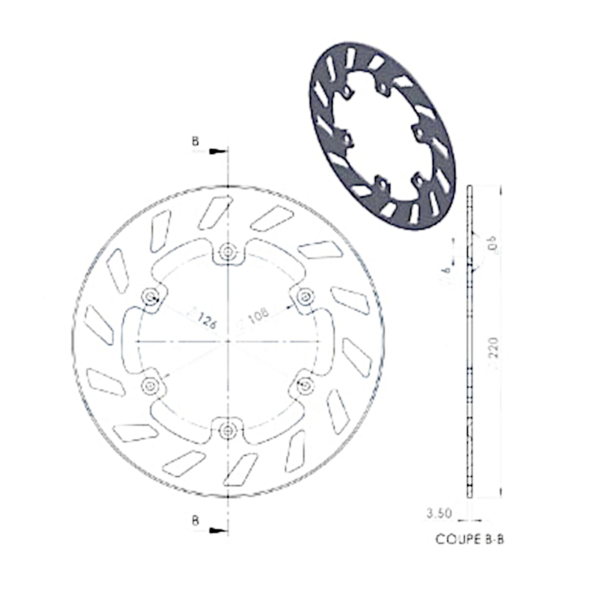 Disque de frein NG Brake Disc D.220 - 336