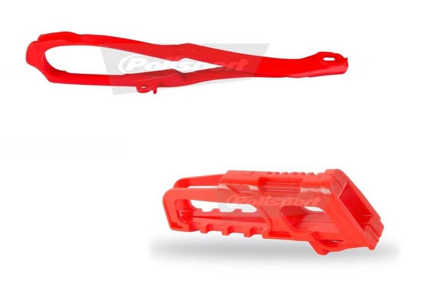 Kit guide chaîne et patin de bras oscillant Polisport Honda CRF 450R 1