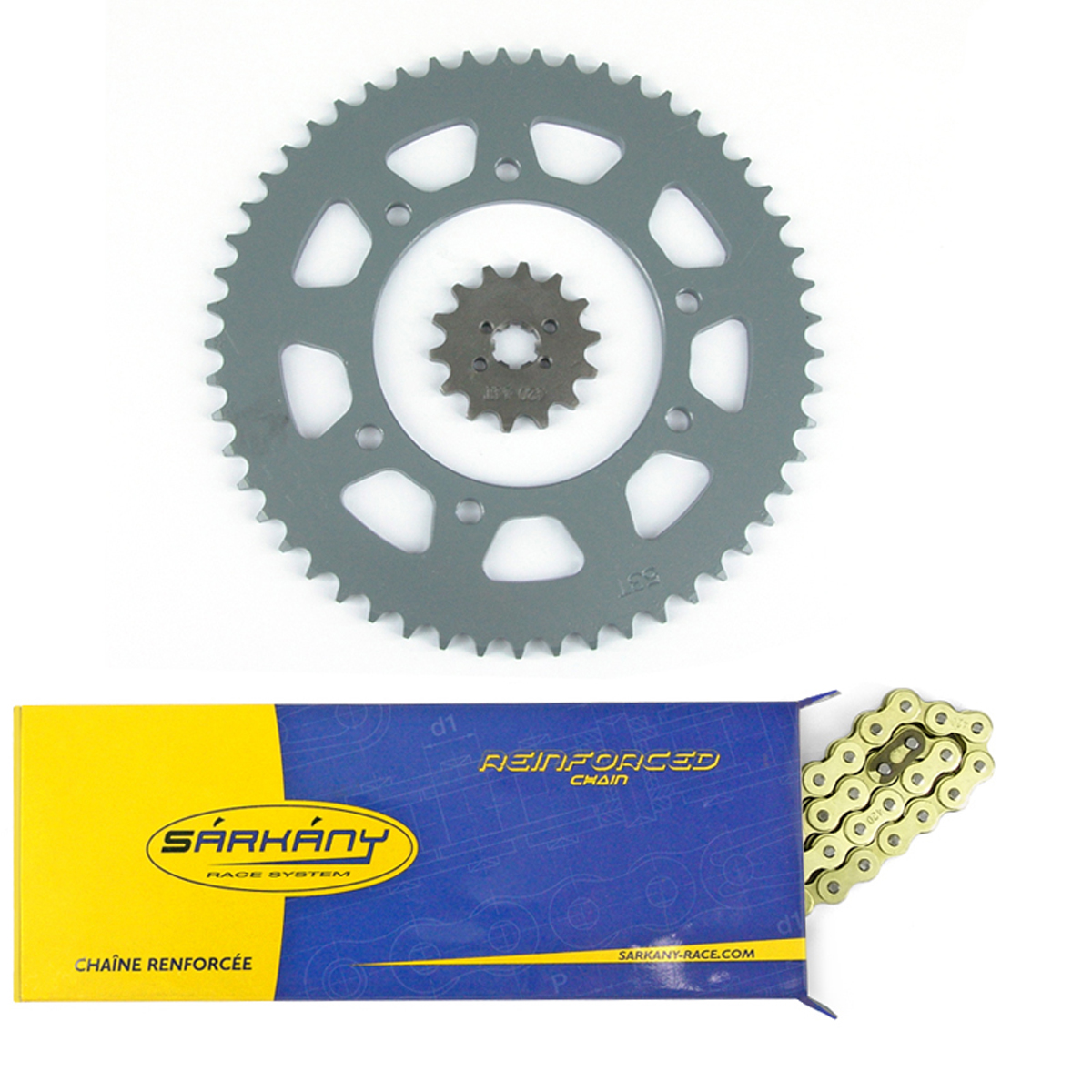 Kit chaîne Sarkany Derbi Senda DRD 03-05 14X53 420