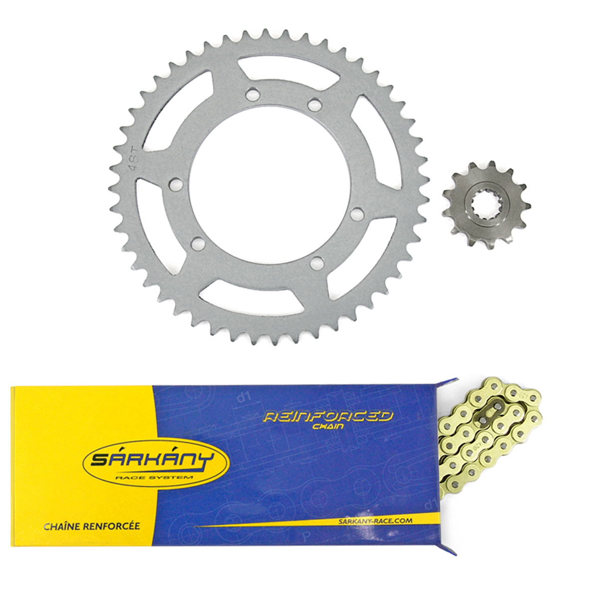 Kit chaîne Sarkany renforcé Peugeot XP6 2002> - 12X53 Origine