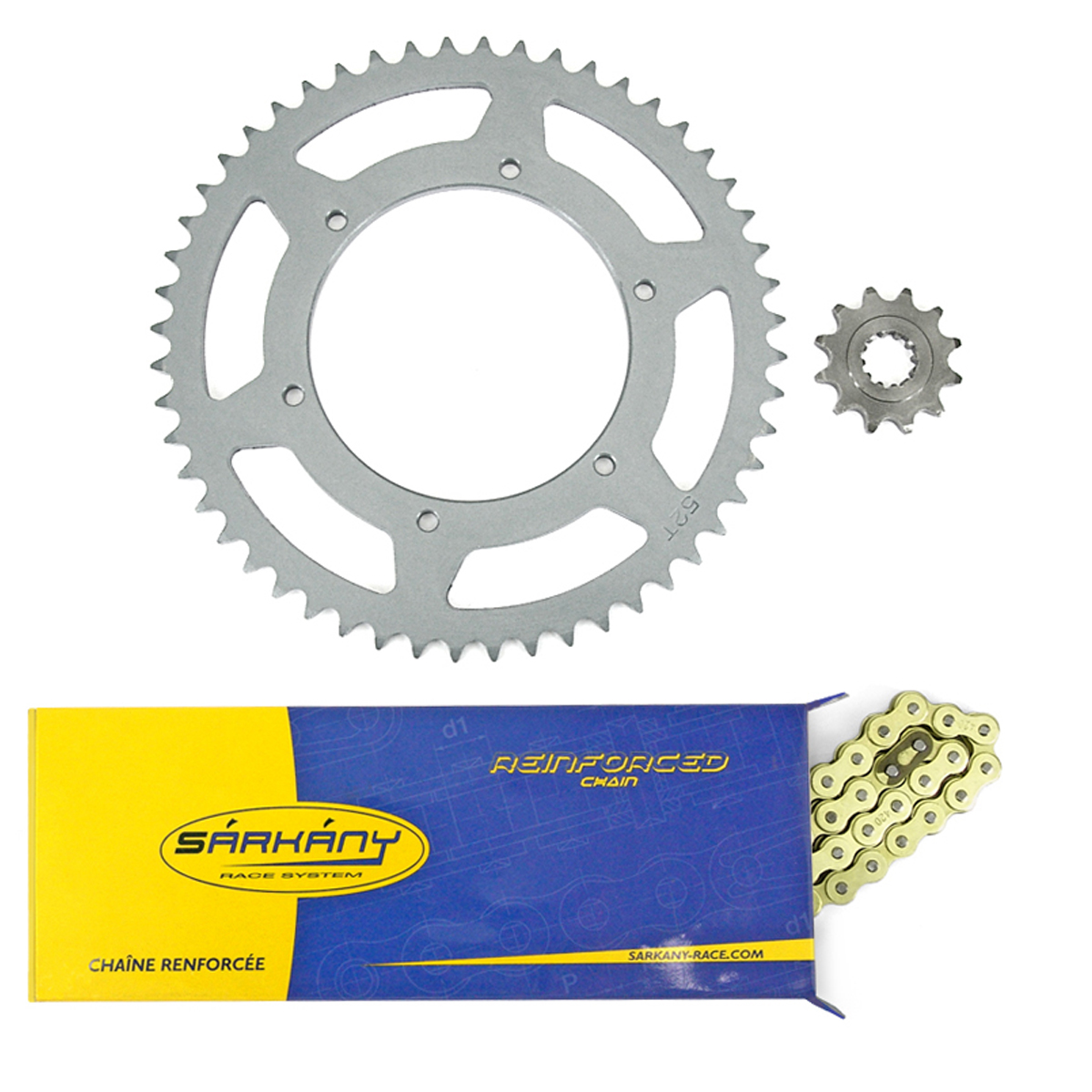 Kit chaîne Sarkany renforcé Peugeot XR6 - 12X52 (420) Origine