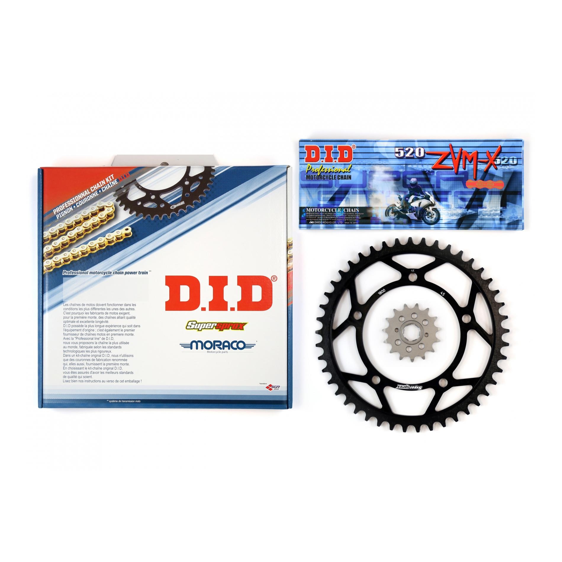 Kit chaîne DID acier Yamaha DTMX 50 81-87