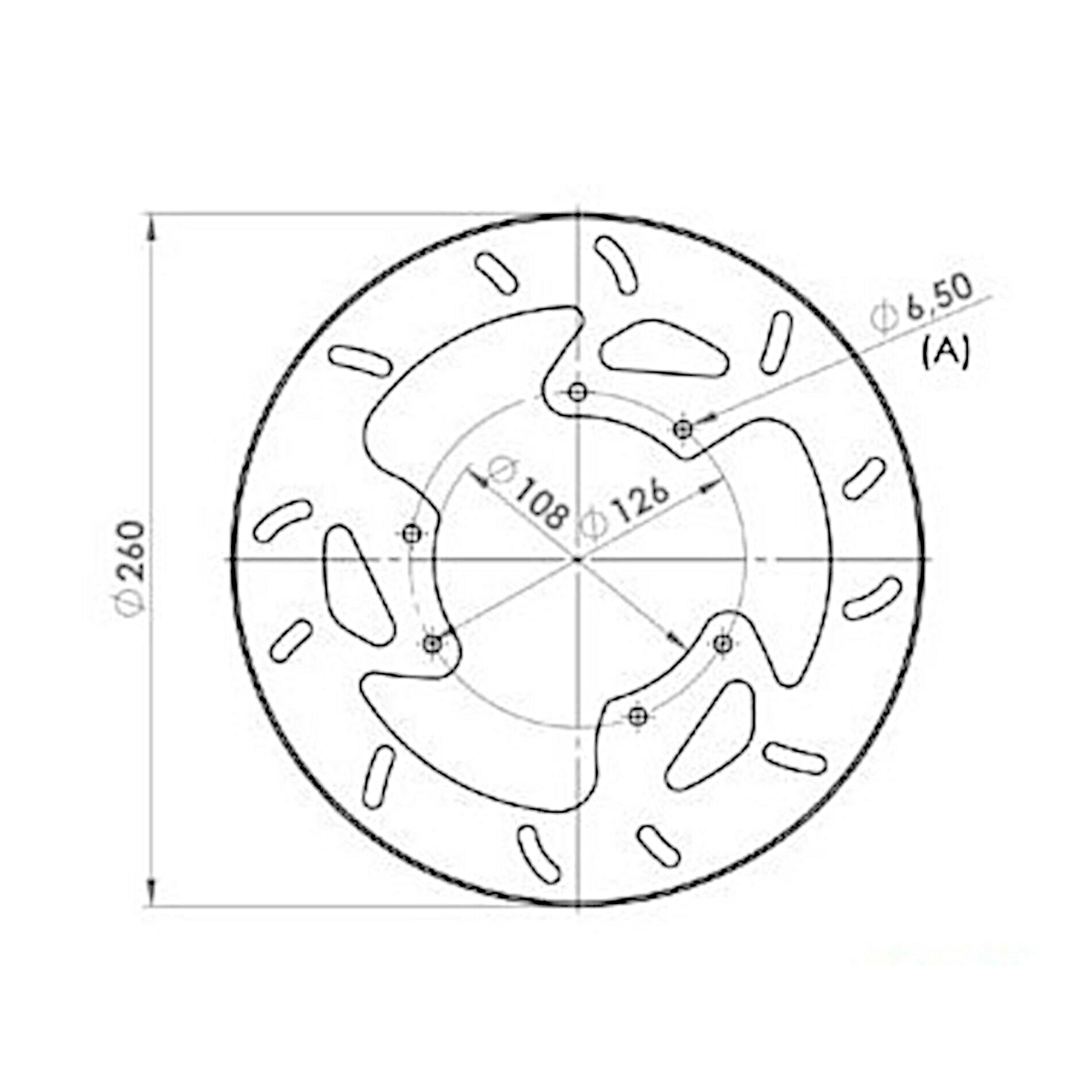 Disque de frein NG Brake Disc D.260 avant - 013
