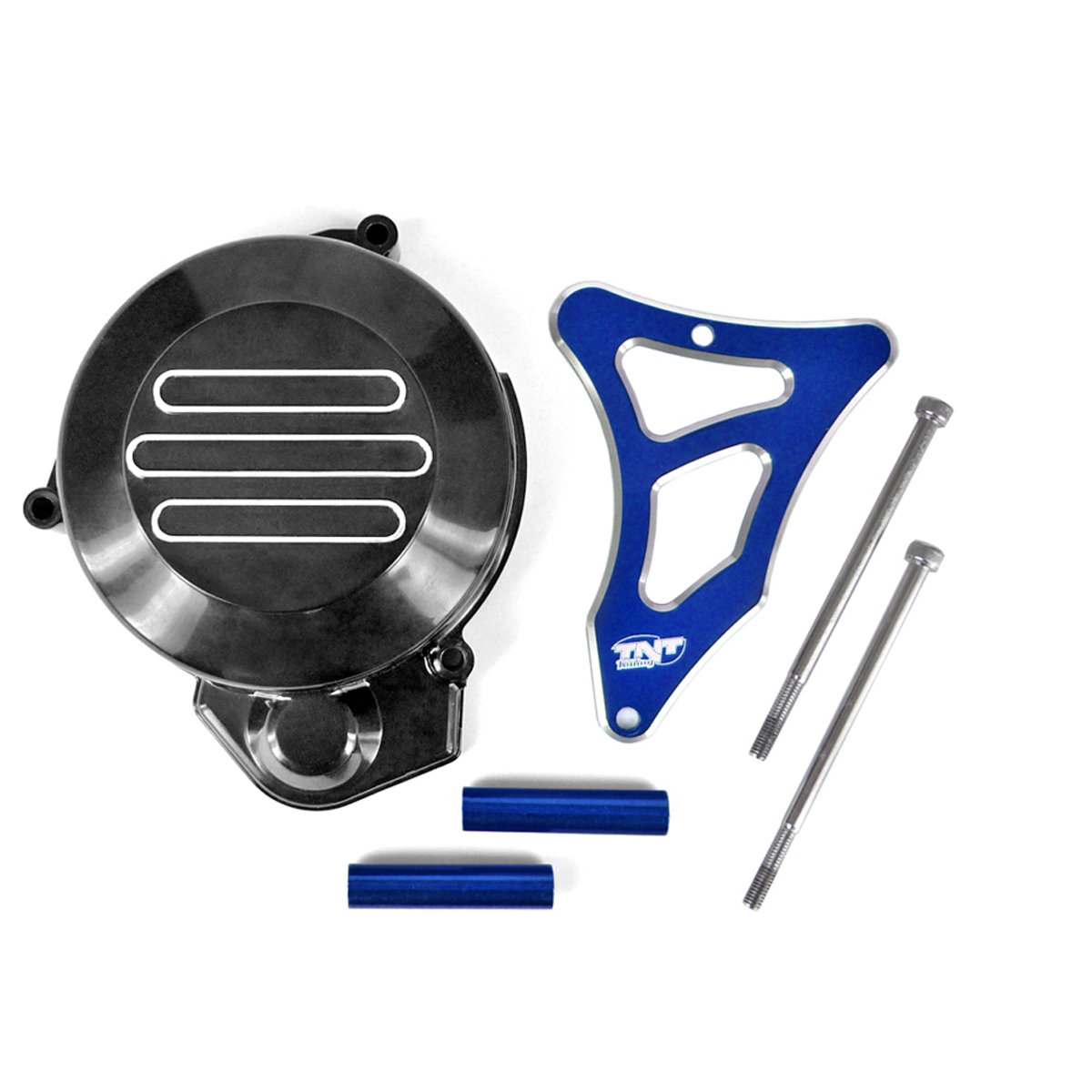 Carter allumage et Cache pignon alu Derbi Senda Euro 2 - Bleu
