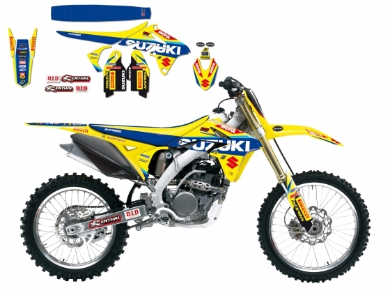 Kit déco + Housse de selle Blackbird World MXGP réplica 2017 Suzuki 25