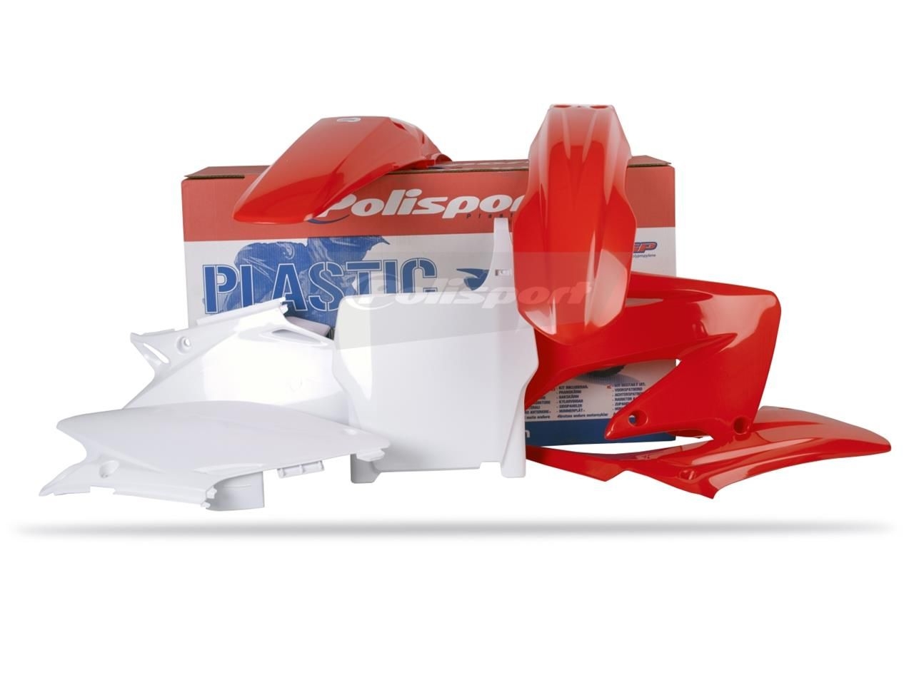 Kit plastique Polisport Honda Cr 250R 04-07 (rouge/blanc origine)
