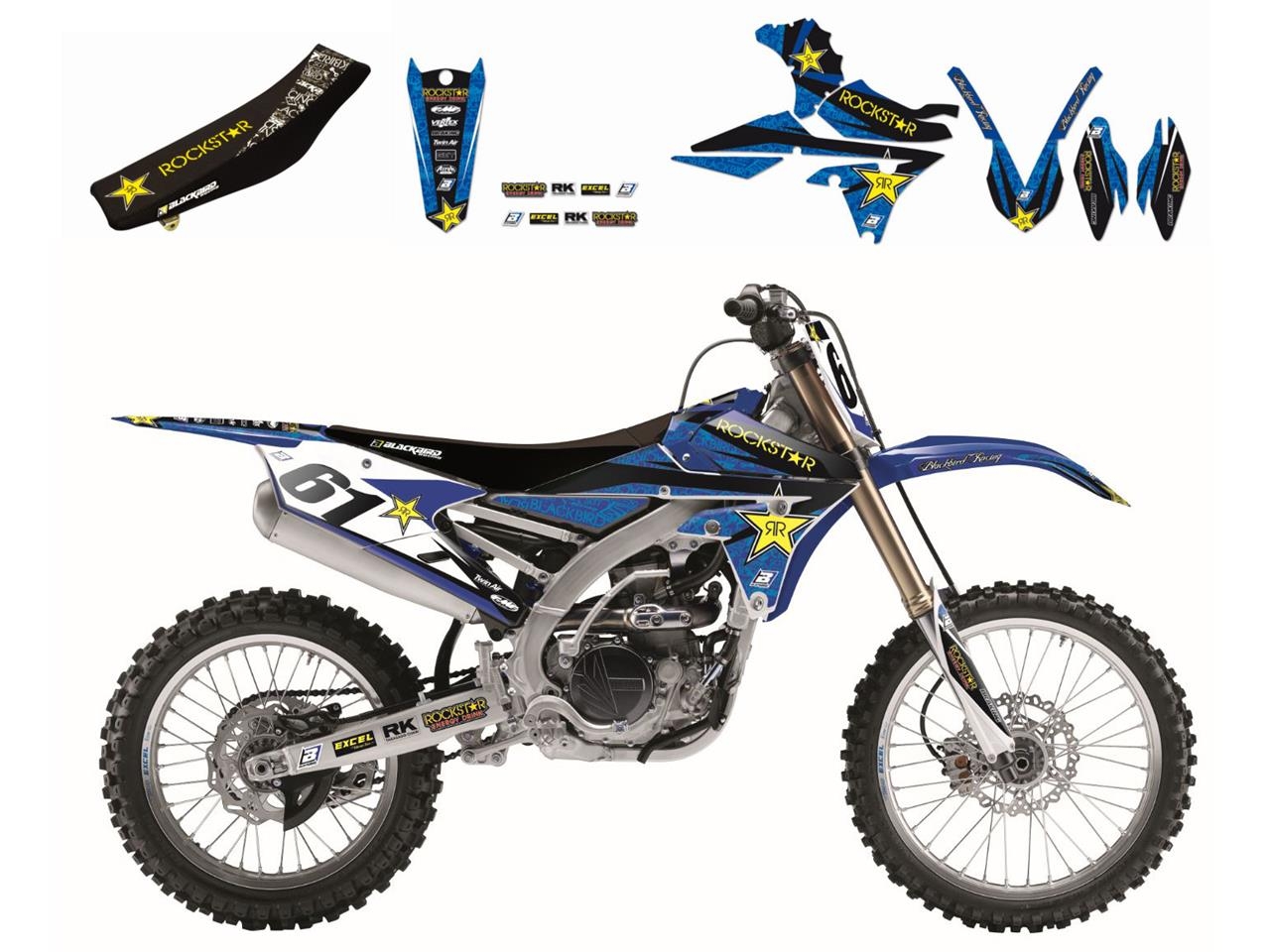 Kit déco + Housse de selle Blackbird Rockstar Energy Yamaha 250 YZ 15-