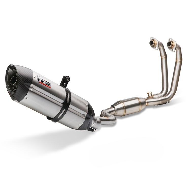 Ligne complète 2x1 MIVV Suono inox / casquette carbone Kawasaki Ninja