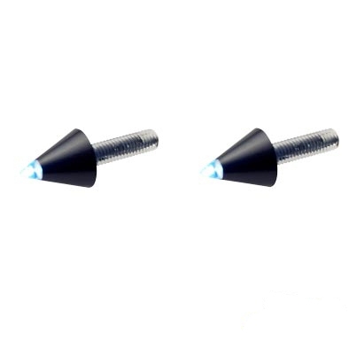 Paire d'Éclairages de Plaque Tun'R Leds Conique Blanc/Noir